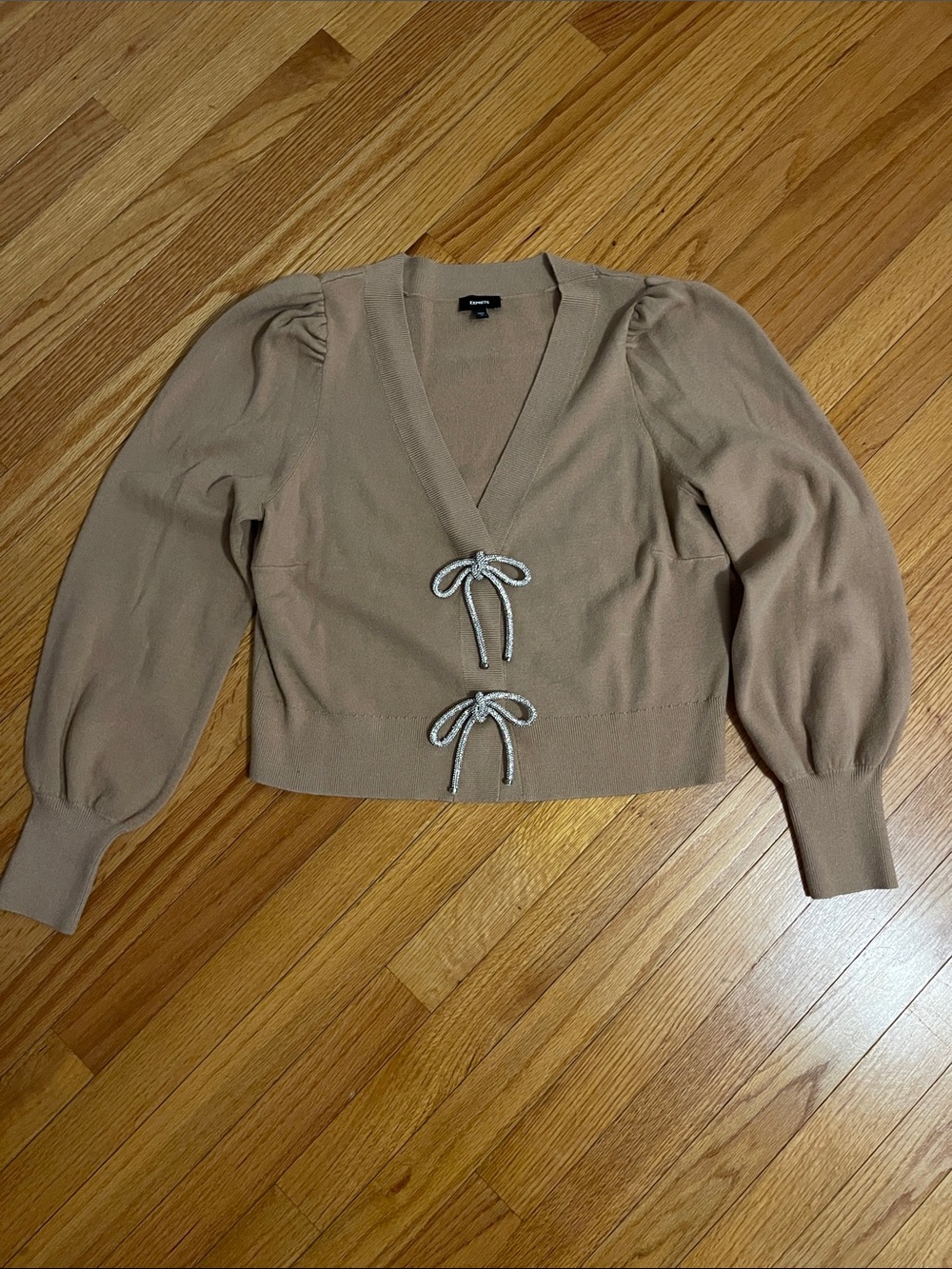 Express embellished bow sweater